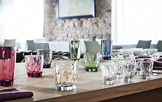 Bormioli Rocco Diamond waterglas - 39 cl - Blauw - Set-6