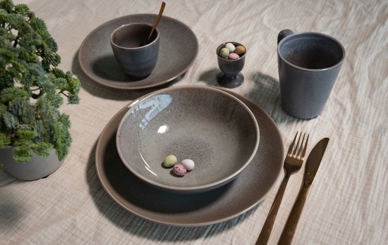 Cosy & Trendy Serviesset Urban - 12-delig / 4 personen - 4 dinerborden, 4 ontbijtborden en 4 diepe borden