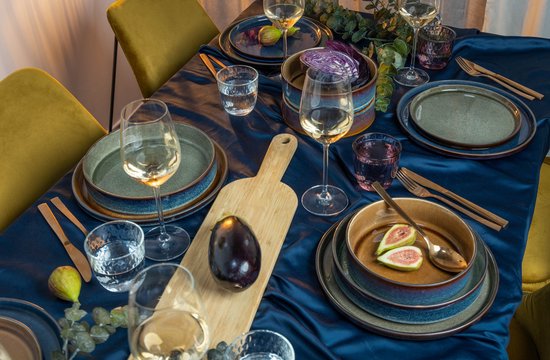 Cosy & Trendy Serviesset Quintana Green – 18-delig / 6 Personen – Bevat 6 Dinerborden, 6 Diepe Borden en 6 Ontbijtborden – Groene aardewerk met unieke textuur – Vaatwasser- en Magnetronbestendig – Stapelbaar