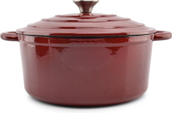 Salt & Pepper Kookpot Braadpan 26cm gietijzer rood Ferno