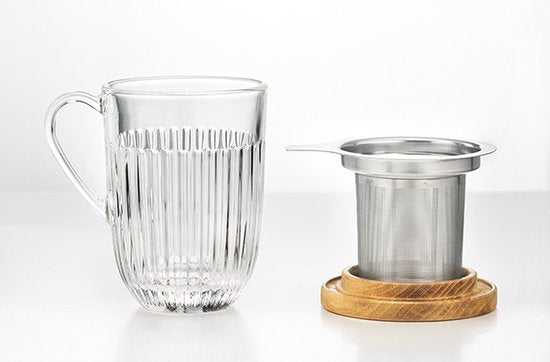La Rochère Ouessant theeglas met filter en deksel - 40 cl - Set-1