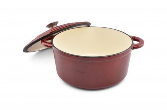Salt & Pepper Kookpot Braadpan 26cm gietijzer rood Ferno
