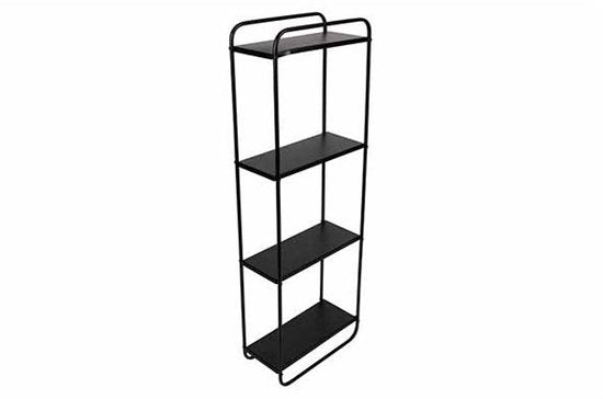 Rek 4 Shelfs Zwart 31x15xh91cm Metaal Knock Down