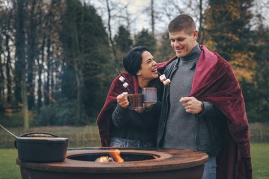 White Fire Ambiance BBQ Vuurschaal – Voor Sfeervol Buiten Koken en Dineren - Luxe Buiten Grill