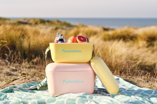 Polarbox Retro Koelbox - Geel – 20 Liter Inhoud – Duurzaam Geproduceerd