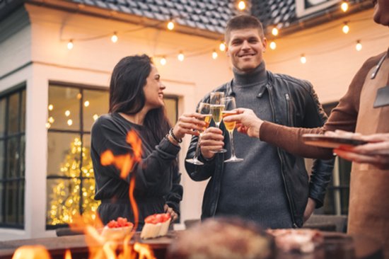 White Fire Ambiance BBQ Vuurschaal – Voor Sfeervol Buiten Koken en Dineren - Luxe Buiten Grill