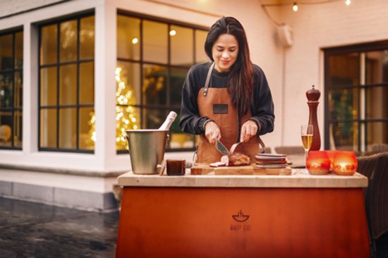 White Fire Ambiance BBQ Vuurschaal – Voor Sfeervol Buiten Koken en Dineren - Luxe Buiten Grill