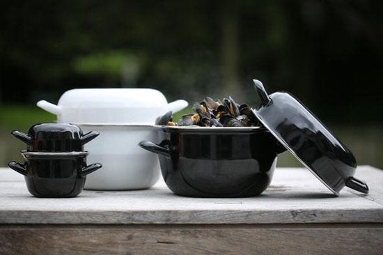 Cosy and Trendy Mosselpan - emaille - 24 cm - Moules - mosselpot - mosselen koken