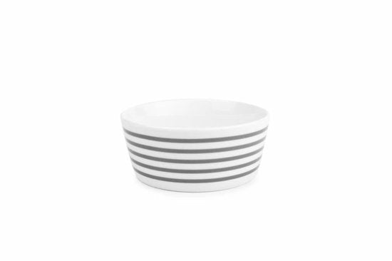 Salt&Pepper Stripes Kom - 13 cm - grijs - 4 stuks