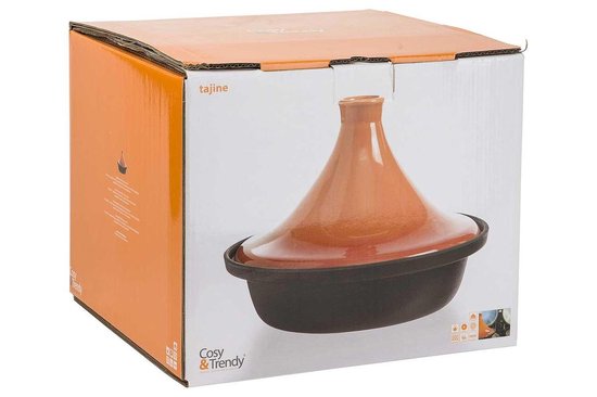 Cosy&Trendy Tajine - Geschikt voor inductie - Ø 30 cm - Zwart/Oranje