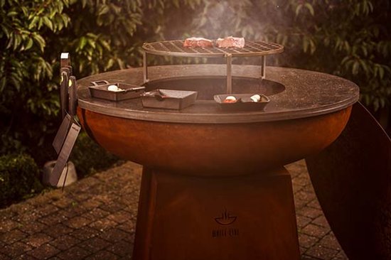 White Fire Ambiance BBQ Vuurschaal – Voor Sfeervol Buiten Koken en Dineren - Luxe Buiten Grill