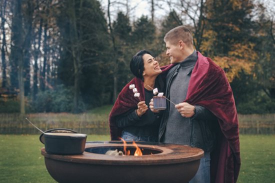 White Fire Ambiance BBQ Vuurschaal – Voor Sfeervol Buiten Koken en Dineren - Luxe Buiten Grill