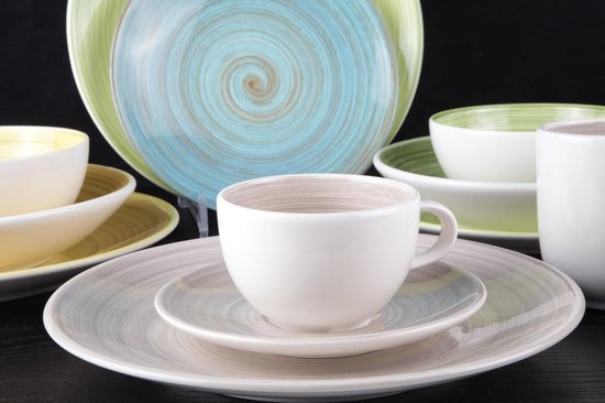 Cosy & Trendy Turbolino Dessertbord - Ø 22 cm - Blauw - Set-6