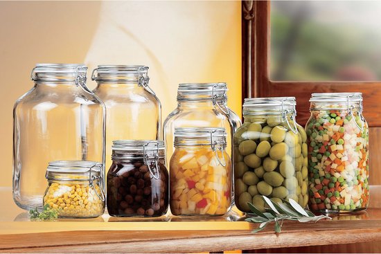Bormioli Rocco Voorraad/weckpot - glas - transparant - 28 x 15 cm - 4 L