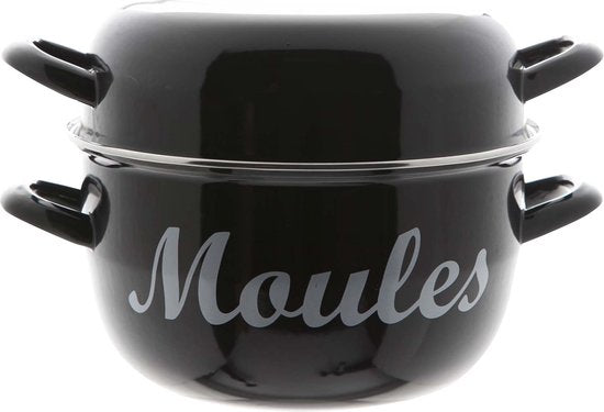 Cosy and Trendy Mosselpan - emaille - 24 cm - Moules - mosselpot - mosselen koken