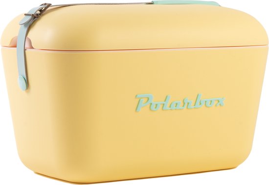 Polarbox Retro Koelbox - Geel – 20 Liter Inhoud – Duurzaam Geproduceerd