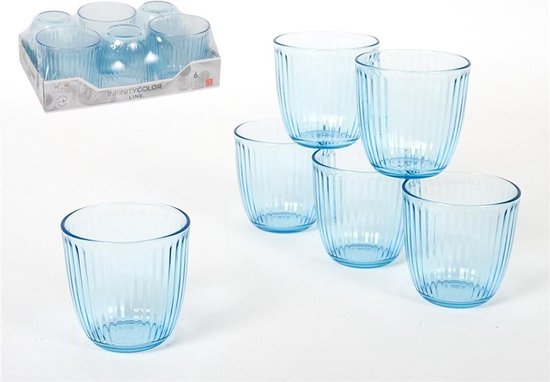 Bormioli Rocco Waterglazen Line - Blauw - 290 ml - 6 stuks