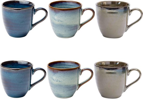 Cosy&Trendy Okarito Koffiebeker Mix - 6 stuks - 28cl
