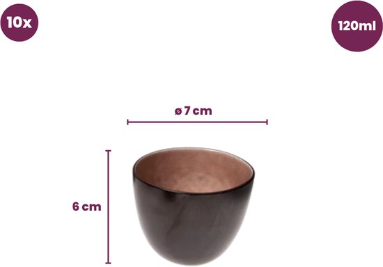 Cosy&Trendy Streetfood Festival Kopje - Ø 7 cm x 6 cm - Set-10