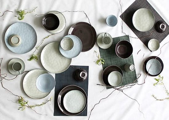 Salt & Pepper Serviesset Artisan Green - 12-delig / 4 personen - 4 dinerborden, 4 ontbijtborden en 4 kommen