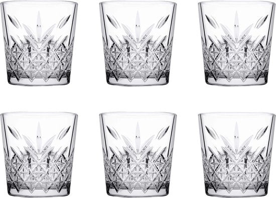 Pasabahce Timeless - Waterglazen - Stapelbaar - 34 cl - 6 stuks - Transparant - Conisch Glas