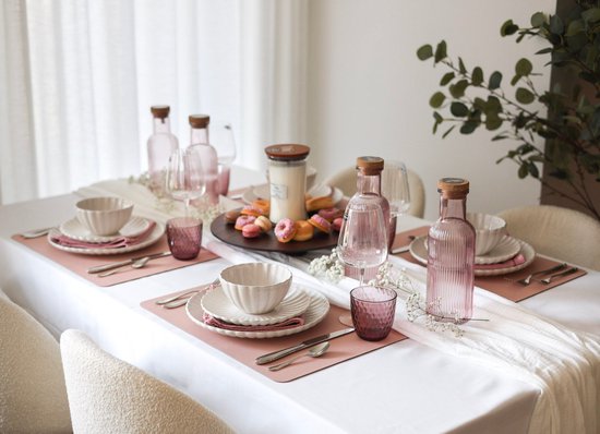 Cosy & Trendy Karaf Raya Roze 1 Liter Glas - Luchtdichte Kurk