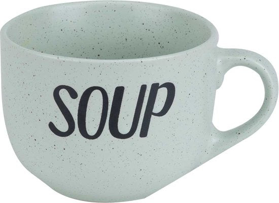Cosy & Trendy Soepkom - 6x - groen - 11 cm - 510 ml - Soepbeker - kommetje - schaaltje