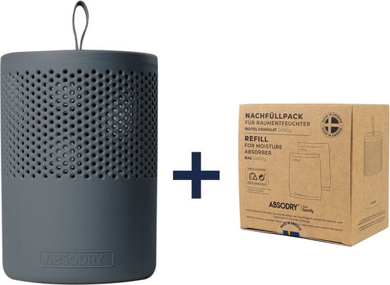 Absodry - Duo Family Bag - Dark Grey + 3 x vulling - Voordeelbundel