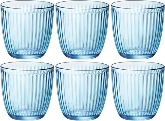 Bormioli Rocco Waterglazen Line - Blauw - 290 ml - 6 stuks
