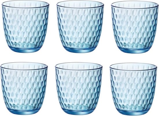Bormioli Rocco Glazen Slot - Blauw - 290 ml - 6 stuks