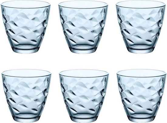 Bormioli Rocco Glazen Flora - Blauw - 260 ml - 6 stuks