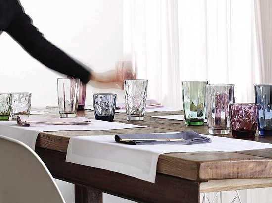 Bormioli Rocco Diamond longdrinkglas - 47 cl - Blauw - Set-6