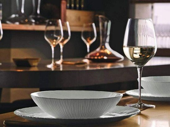 Bormioli Rocco 6147200 bord Dinerbord Rond Gehard glas Wit 18 stuk(s)