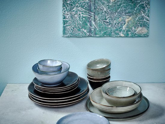 Salt & Pepper Serviesset Artisan Green - 12-delig / 4 personen - 4 dinerborden, 4 ontbijtborden en 4 kommen