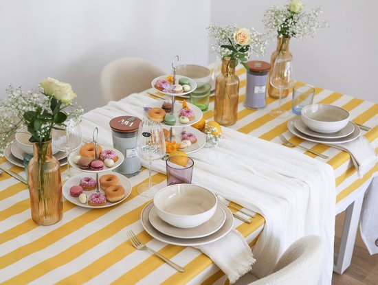 Cosy & Trendy Karaf Raya Oker 1 liter Glas - Luchtdichte Kurk - Italiaans Design