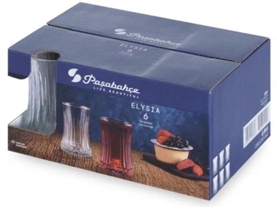 Paşabahçe Elysia - Set van 6 Theeglazen - Oosters - 170ml