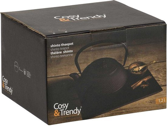Cosy&Trendy Osaka Theepot - Gietijzer - 1L2 - Zwart