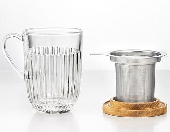 La Rochère Ouessant theeglas met filter en deksel - 40 cl - Set-1
