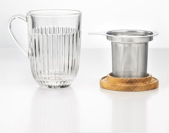 La Rochère Ouessant theeglas met filter en deksel - 40 cl - Set-1