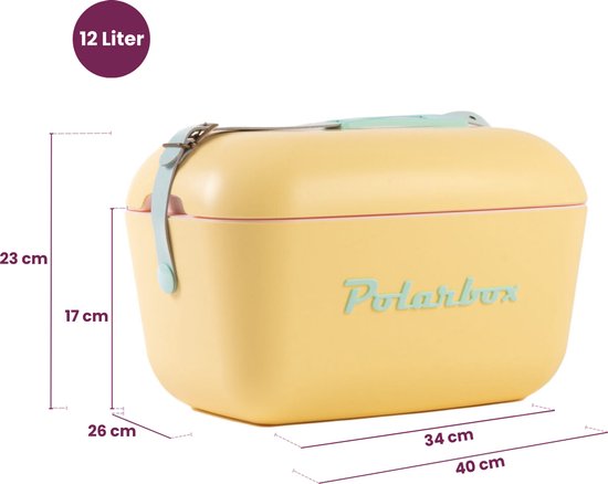 Polarbox - Koelbox - met Schouderband - Geel - 12 Liter - 40x26x(H)23cm