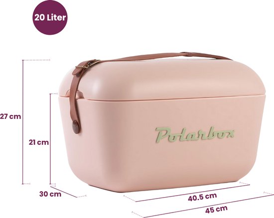 Polarbox Retro Koelbox Nude – 20 Liter Inhoud – Duurzaam Geproduceerd
