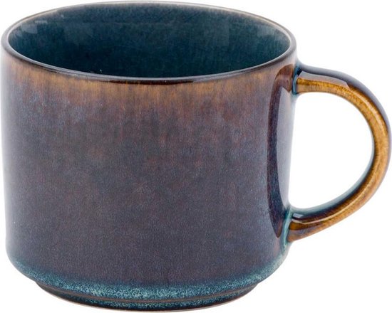 Cosy&Trendy Quintana Blue Koffiekop - D8xH6,7 cm - 22 cl - Set van 6