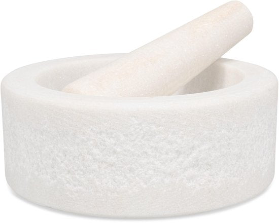 S|P Collection - Vijzel en stamper - 14xH10cm - white - Marbliss