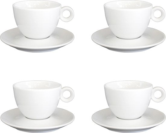 Lubiana Bola Kop en schotel - Tas en ondertas - 20 cl - Set van 4