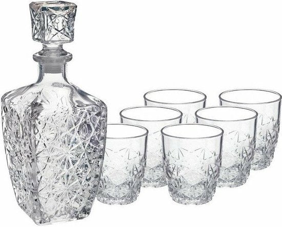 Bormioli Rocco Dedalo Whiskeyset - 7-delig - Glas