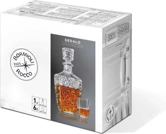 Bormioli Rocco Dedalo Whiskeyset - 7-delig - Glas