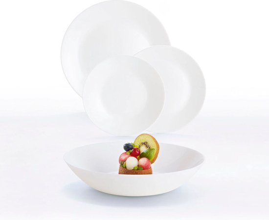 Arcopal Zelie opaalglas - wit - 18-Delig