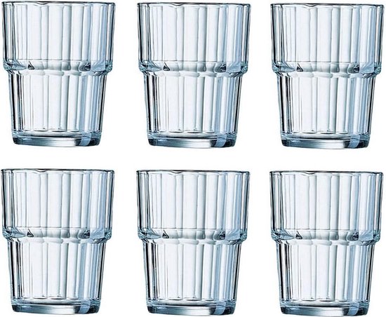 Arc International Norvege Tumbler - Hardglas - 0.20 l - 6 stuks