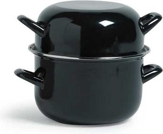 Cosy&Trendy Mosselpan - Ø 24 cm - 2,6 kg - Zwart - geschikt voor inductie