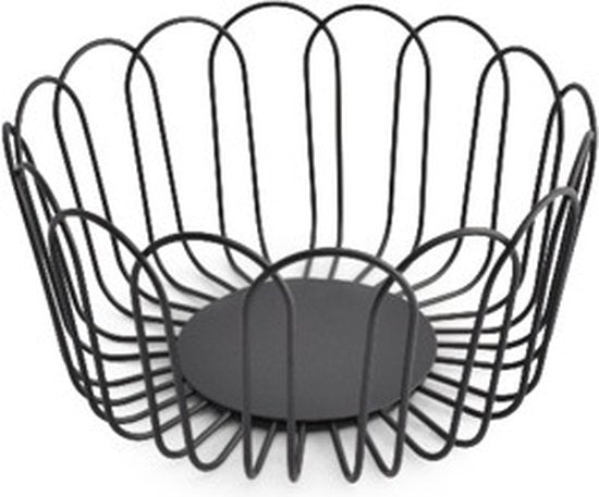 ONA Draadmand 19xH10cm zwart Flores